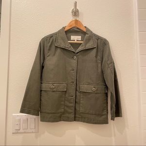 The Great dark green cropped jacket SZ Med